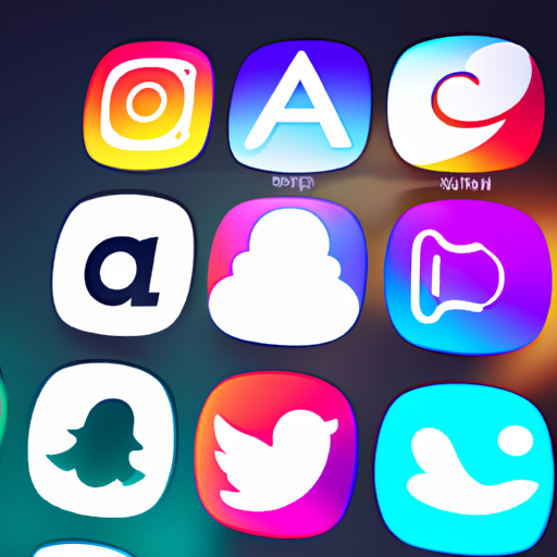 תמונה של לוגו מגוונים של מדיה חברתית המוצגת על מסך דיגיטלי.