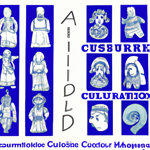 איור המציג סמלים תרבותיים שונים כדי לתאר את הבנת ההבדלים התרבותיים.